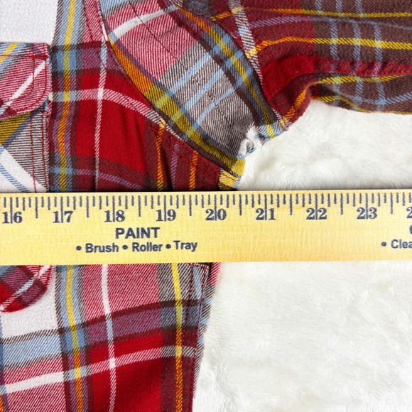 Duluth Trading Co Flannel Plaid Long Sleeve Shirt Women's Medium Cotton Blend - Picture 5 of 6